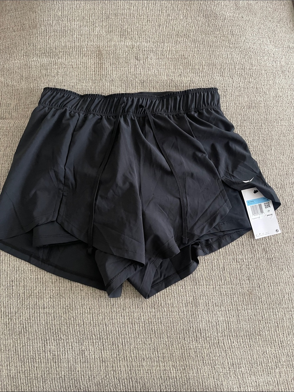 Nike Black Women's Layered Running Shorts